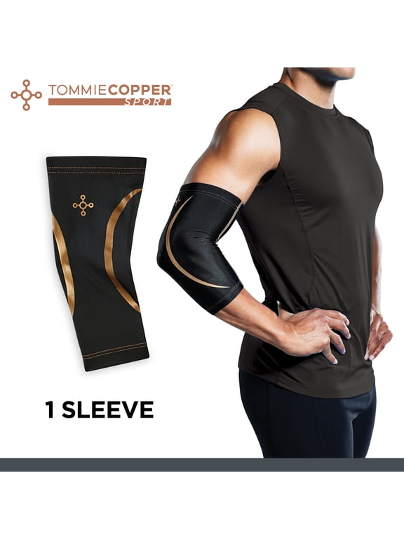 Sport Spandex Compression Elbow Sleeve, Black, Adult Small/Medium, 1 Count per Pack
