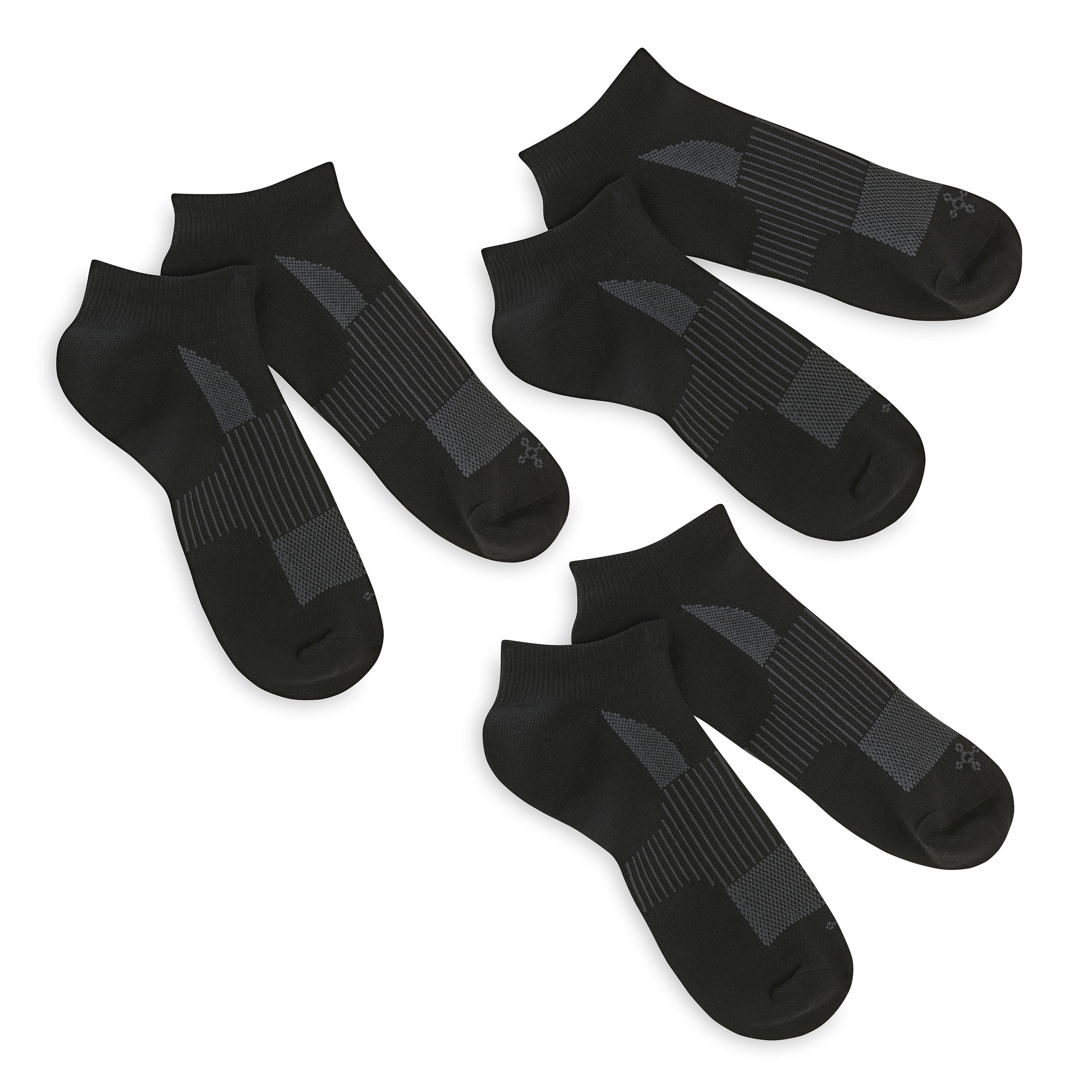 Tommie Copper Sport Compression Low Cut Socks, 3Pack, Black, Size