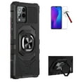 thumbnail image 1 of Tommulti Phone Case for T-Mobile Revvl 6 Pro 5G,  Ring Stand Hybrid Case Cover + Tempered Glass (Black), 1 of 6