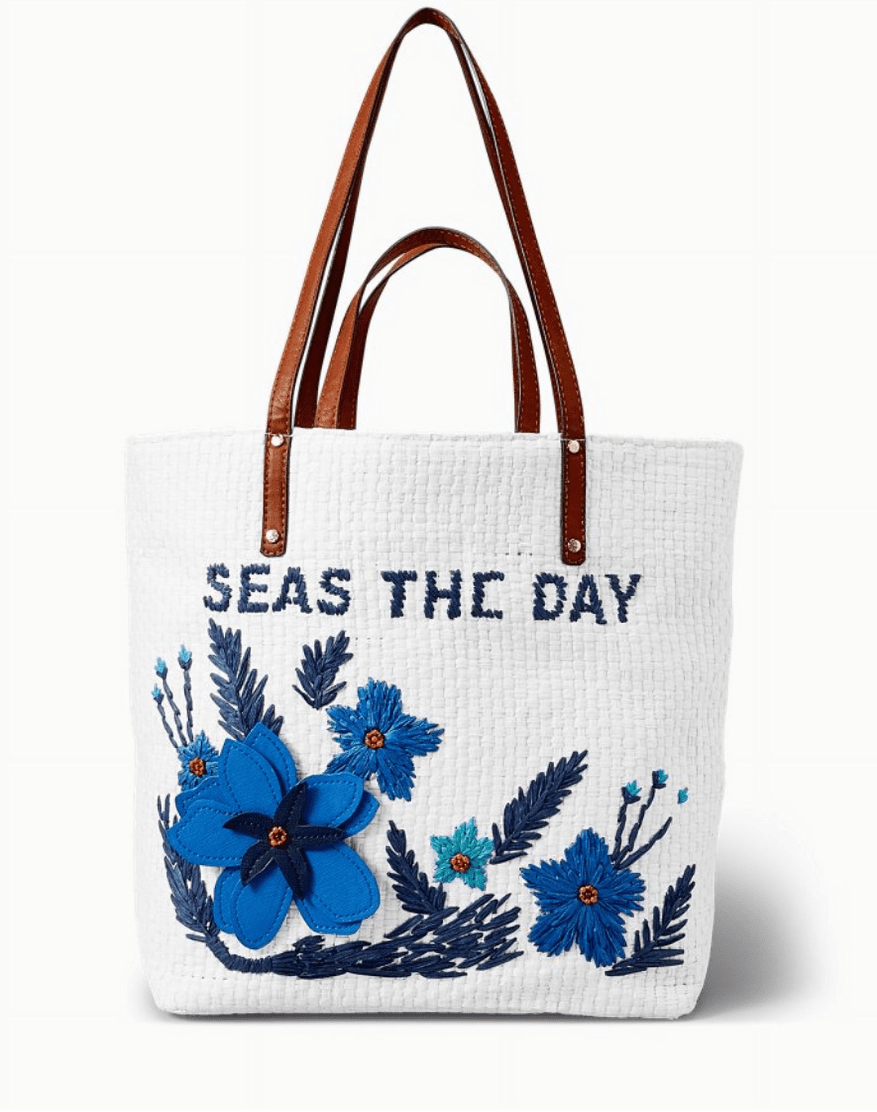 Bolso Tote Athen de Tommy Bahama, Lapislázuli/Blanco