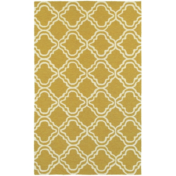 Tommy Bahama Atrium Area Rug 51112 Gold Curves Waves 5' x 8' Rectangle