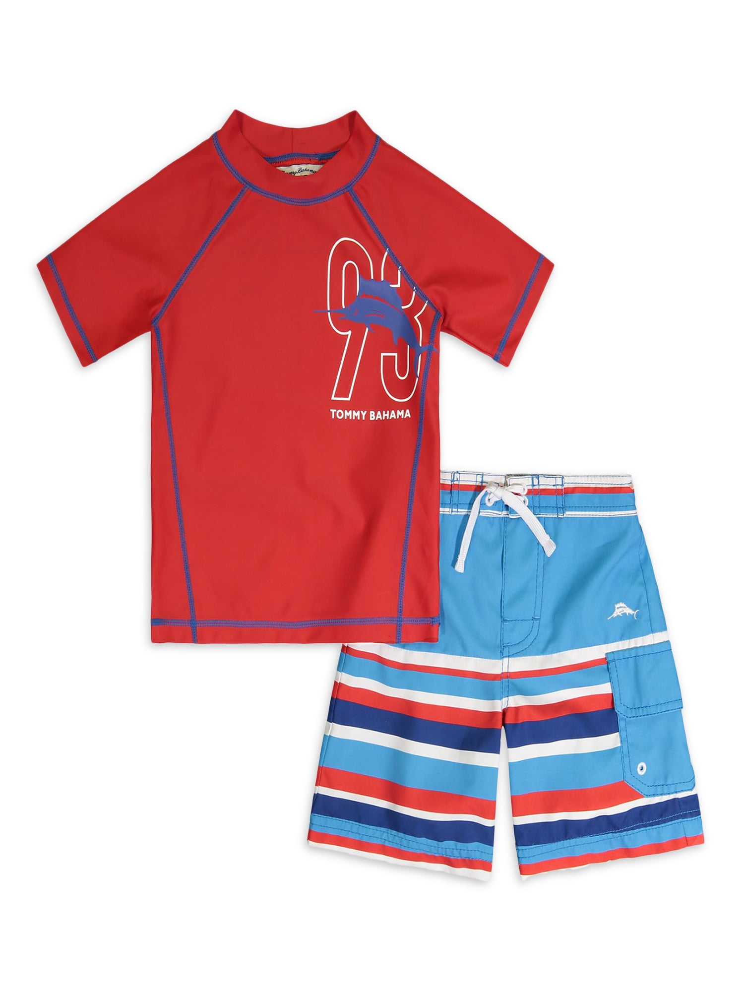 Tommy Bahama Baby Toddler Boy Rash Guard & Swim Trunks, 2pc Set ...