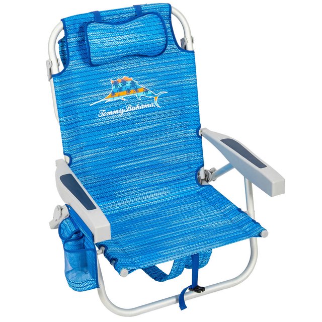 Tommy Bahama Deluxe Backpack Beach Chair 2Pack, Blue Marlin