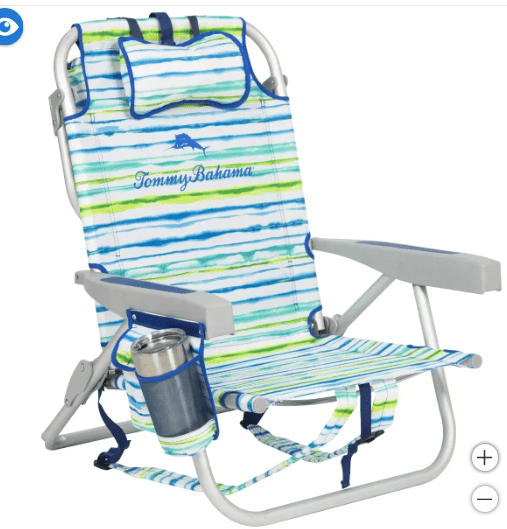 Tommy Bahama Beach Chair 2-pack White strips