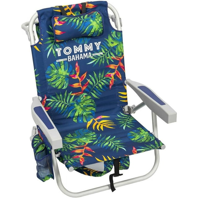 Deluxe Tommy Bahama 5Position Backpack Beach Chair with Cooler