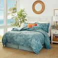 thumbnail image 1 of Tommy Bahama Blue Abalone 4-Piece Blue Botanical Cotton Queen Comforter Set, 1 of 14