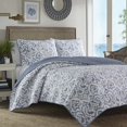 thumbnail image 1 of Tommy Bahama Cape Verde Collection 100% Cotton Reversible & Light-Weight Quilt Bedspread with Matching Shams, 3-Piece Bedding Set, Pre-Washed for Extra Comfort, King, Smoke, 1 of 3