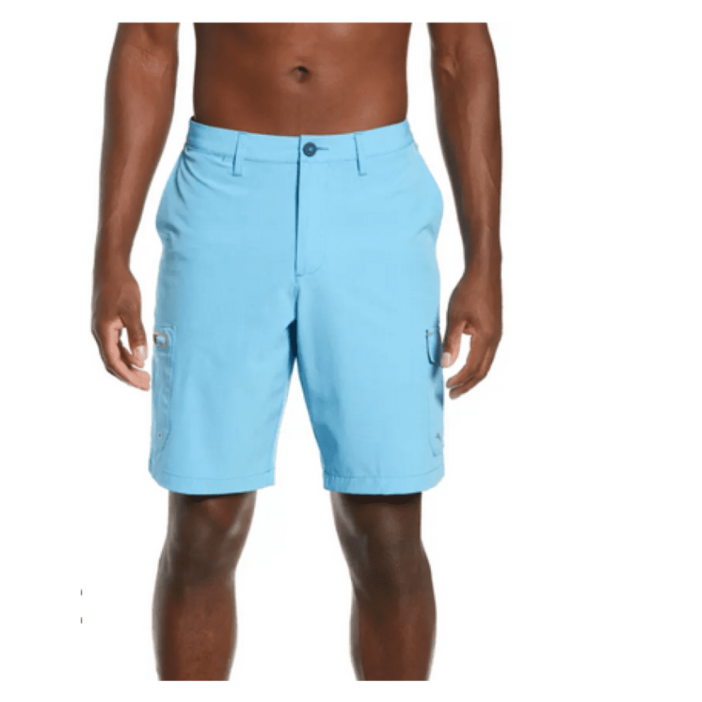 Tommy Bahama Cayman Isles Cargo Hybrid Board Shorts TR921559 Scandia Blue 32