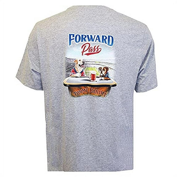 Tommy Bahama Forward Pass T-Shirt - Grey Heather, S