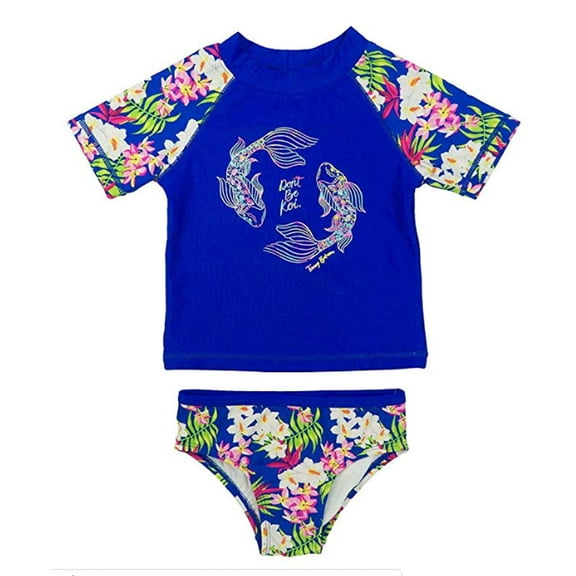 Tommy Bahama Girls' 2-Piece Rashguard and Swim Bottoms Set