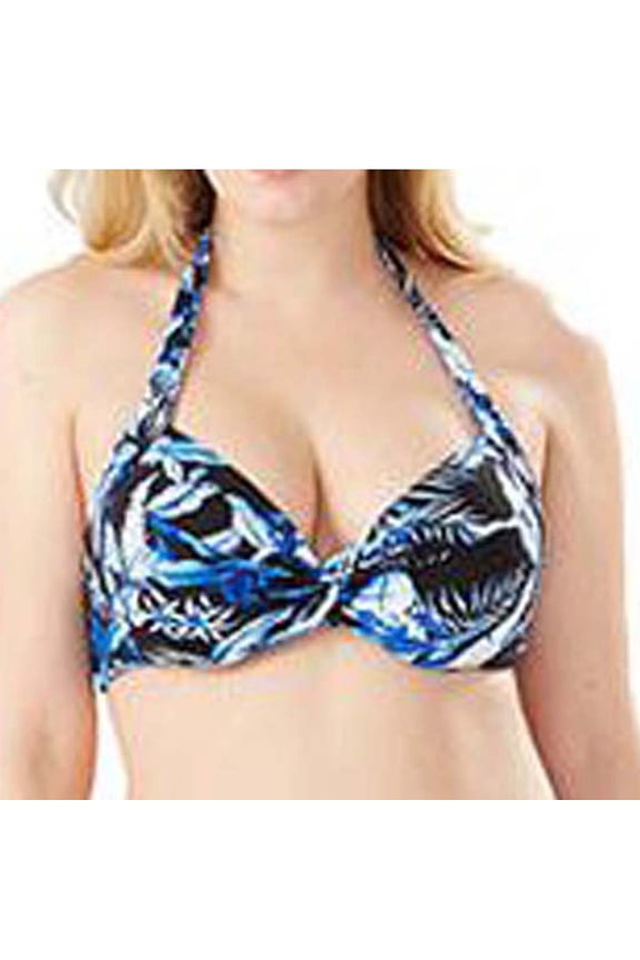 Indigo Garden Underwire Halter Bra Top, Black, 34B