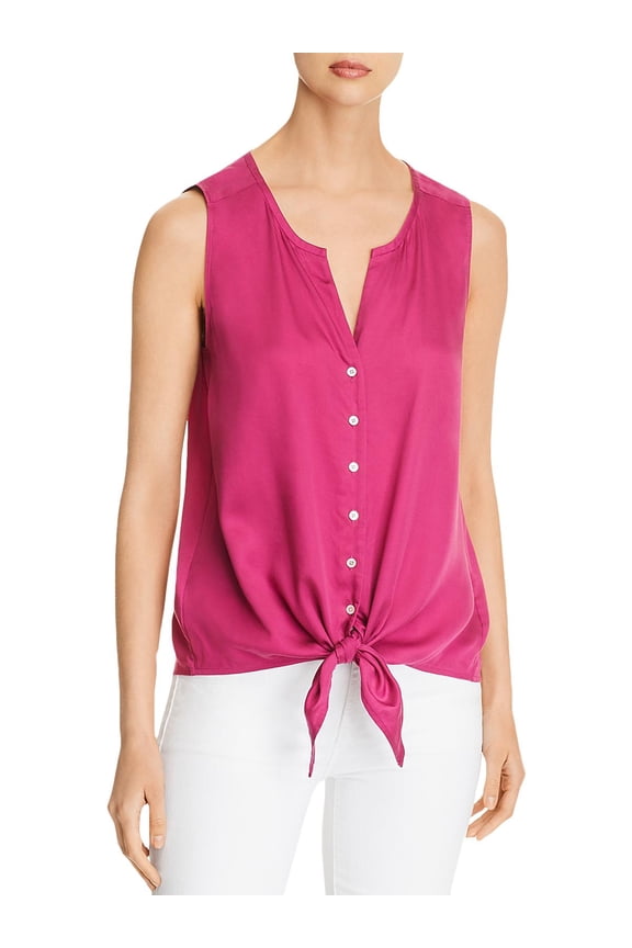Kamari Tie-front Top, Bright Fuchsia, S
