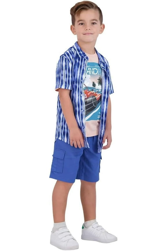 Kids 3-piece Split Collar Set (Blue, 2T)