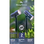 Tommy Bahama LED Solar Spotlights, Motion Sensing, Black, 2 Pack