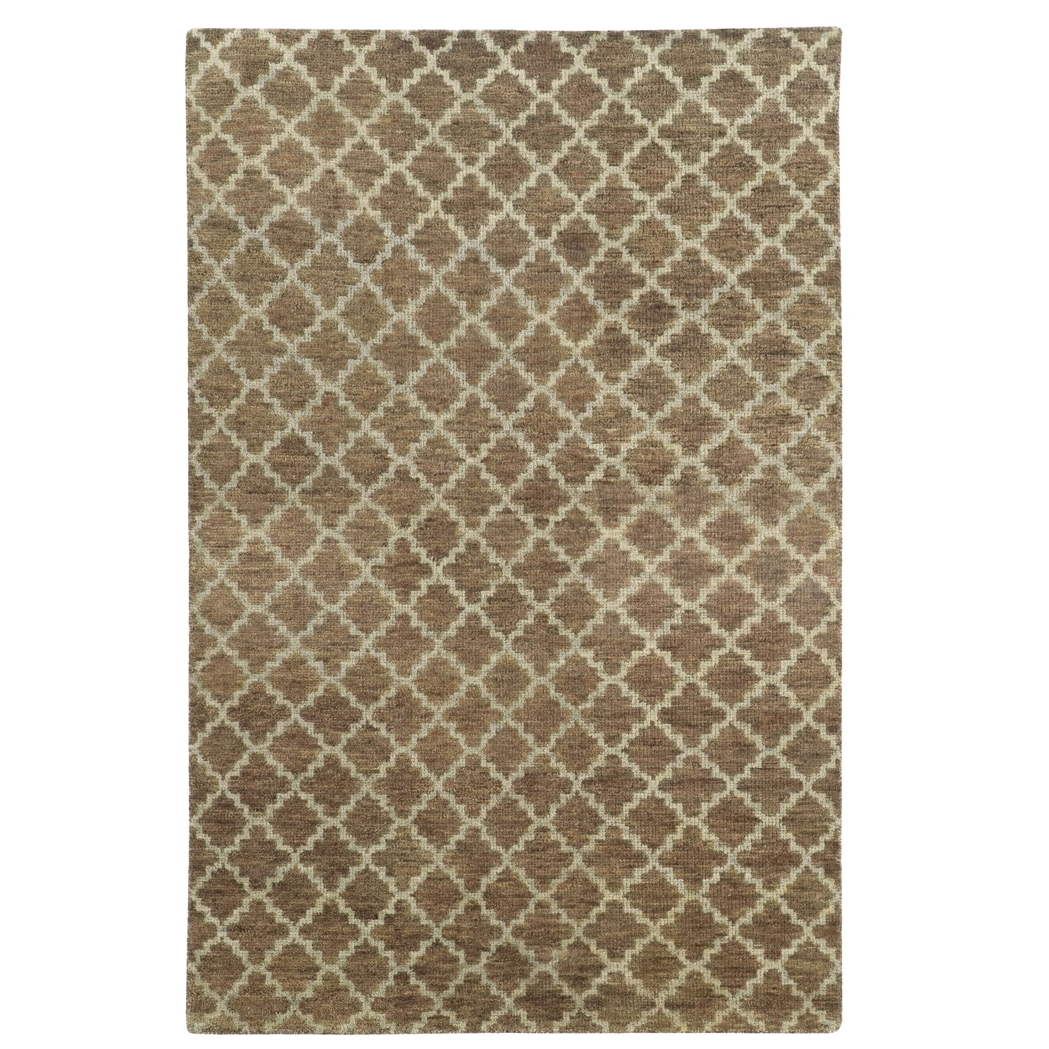 Maddox Oriental Blue Hand-Knotted Wool Rectangular Rug