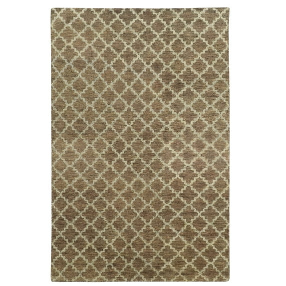 Tommy Bahama Maddox Area Rug 56503 Brown Boxes Diamonds 5' x 8' Rectangle