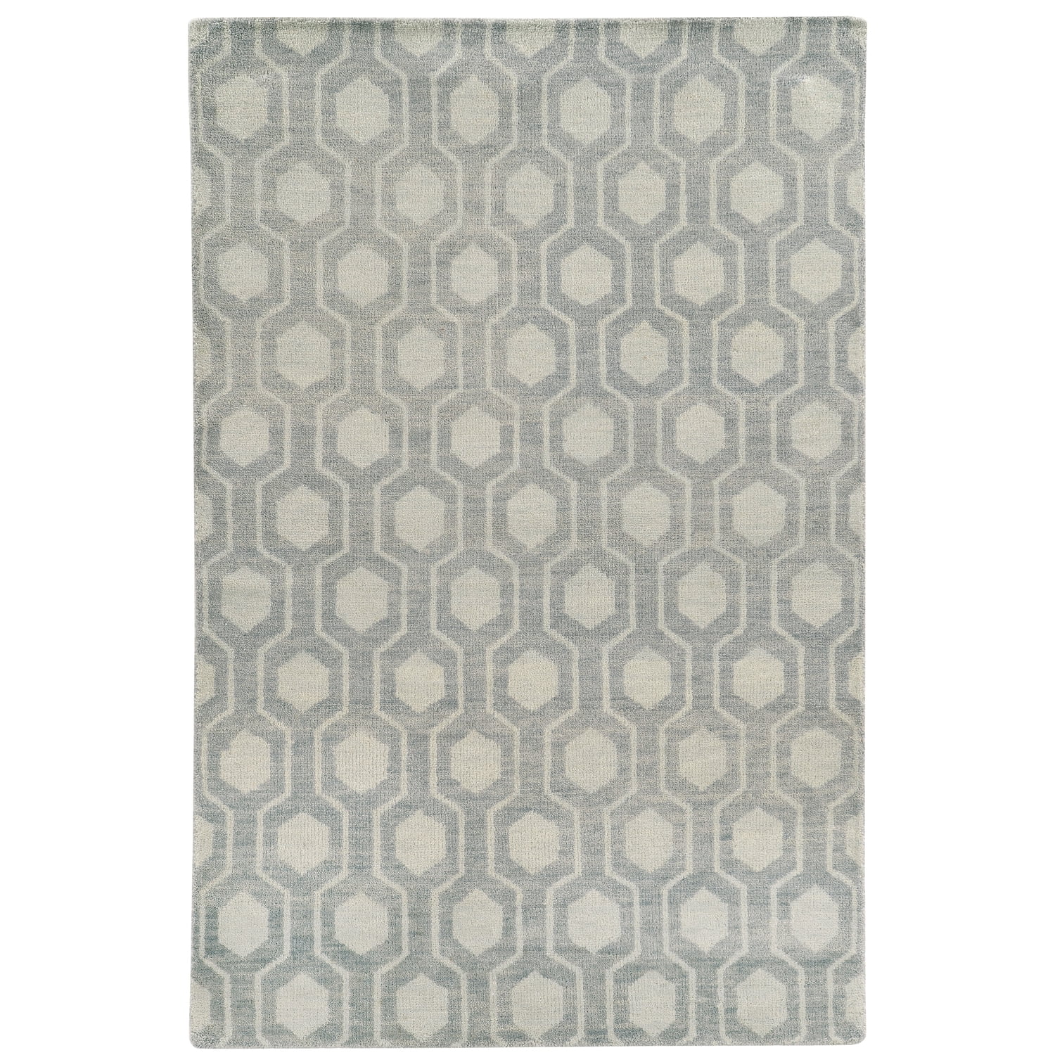 Maddox Hand-Knotted Blue Wool Oriental Rug 3'6" x 5'6"