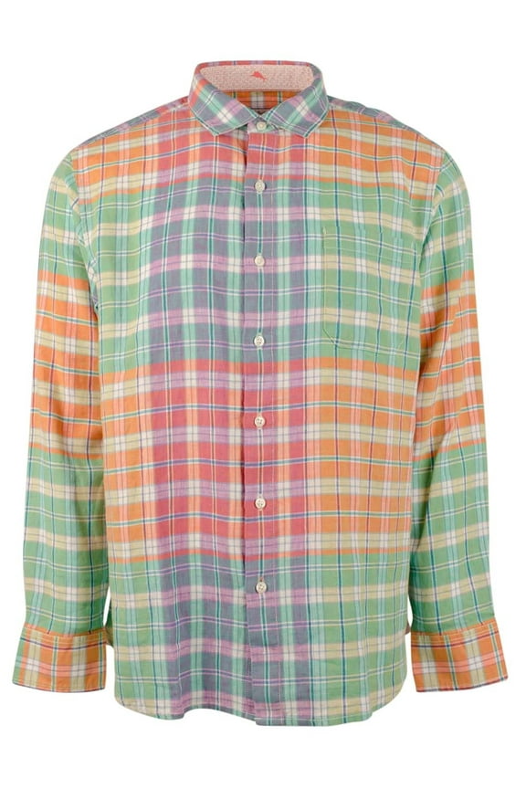 Men's Barbados Breeze Vibrant Stretch Long Sleeve Button-Down Shirt PMlt Medium