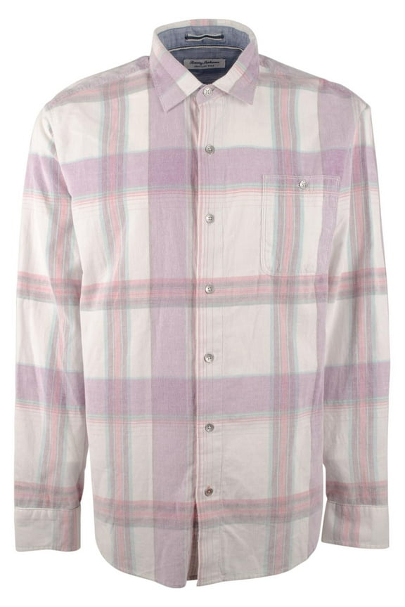 Men's Big Tall Coastline Cord Grand Isle Plaid Sport Shirt 2XLT