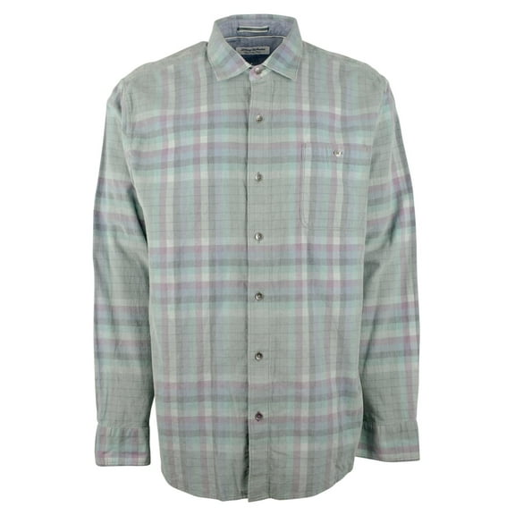 Tommy Bahama Men's Big Tall Coastline Corduroy Verde Plaid Shirt 3XLB