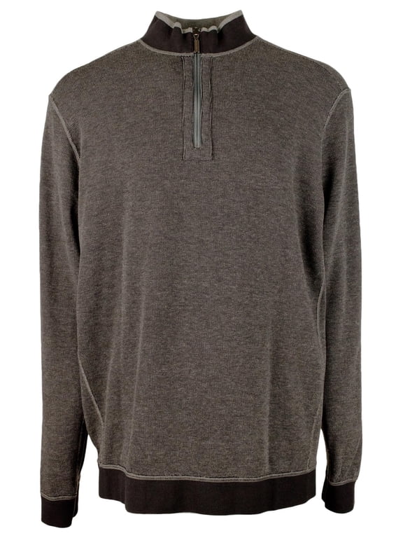 Men's Big & Tall Flip Coast Half-Zip Reversible Pullover Sweatshirt CHthr 2XLT Coal Heather