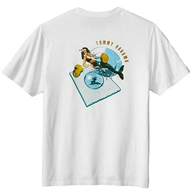 Tommy Bahama Men's Big & Tall Martini Mermaid T-Shirt (White, XX