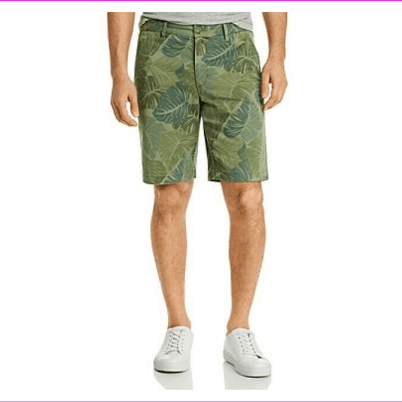 Tommy Bahama Men's Camo Fronds Dusty Thyme Green Stretch Shorts 10 Seam Size 30