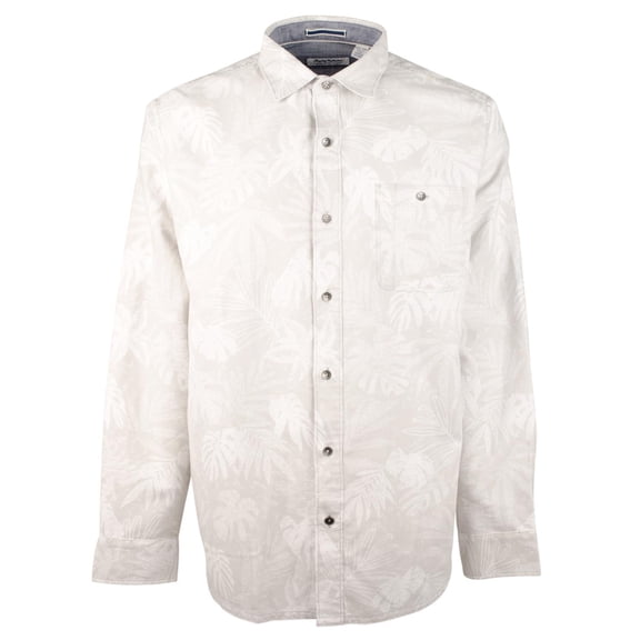 Tommy Bahama Men's Canyon Beach Cloudy Fronds Flannel Shirt Medium Asheen
