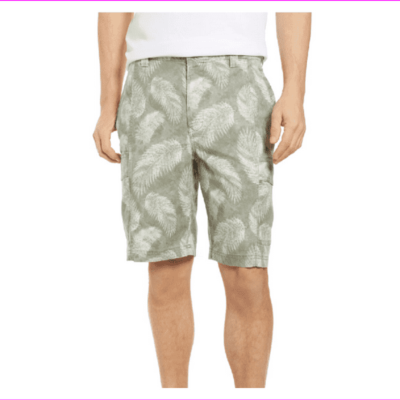 Tommy Bahama Men's Classic Fit Tonga Fronds Shorts, Tea Leaf, Size 28
