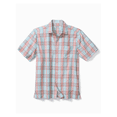 thumbnail image 1 of $125 Tommy Bahama Coconut Point Plaidio Camp Shirt ST325915 TENCEL Coral Reef M, 1 of 2