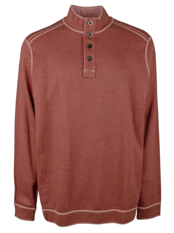 Men's Flipfield Snap Mock Pullover Sweatshirt CHthr Medium