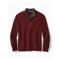 thumbnail image 1 of Tommy Bahama Men's Flipshore Half Zip Sweater Black Cherry Heather, 3XLT, 1 of 2