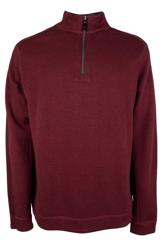 Men's Flipshore Half Zip Sweater Black Cherry Heather, 4XB
