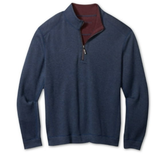 Tommy Bahama Men's Flipshore Reversible Quarter Zip Pullover Blue Size XX-Large