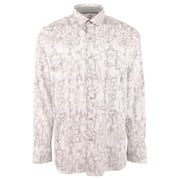 Tommy Bahama Mens Lazlo Lux Slate Fronds Long Sleeve Button Down Shirt Large