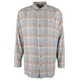thumbnail image 1 of Tommy Bahama Men's Long Sleeve Fresno Plaid Button Front Shirt Fog Gray, 4XLT, 1 of 5