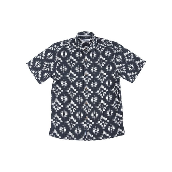 Tommy Bahama Men's Mazatlan Geo Print Sport Shirt (S, Black)