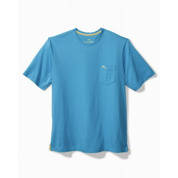 Tommy Bahama Men's New Bali Skyline Tee with Pocket (US, Alpha, Large, Regular, Regular, Infinity Pool)