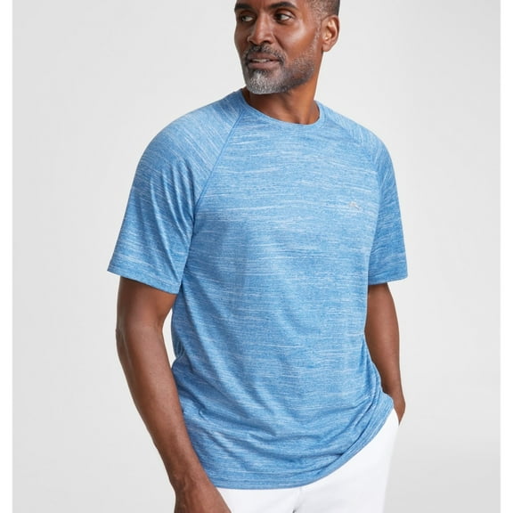 Tommy Bahama Mens North Isle Active Crewneck Basic T-Shirt, Blue, Medium
