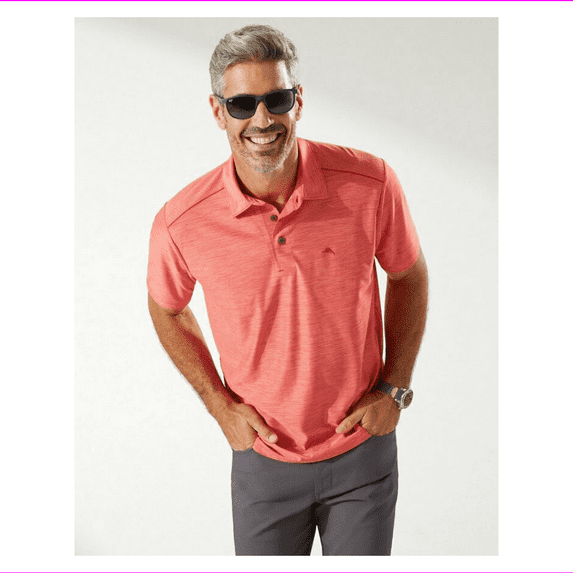 Tommy Bahama Men's Palm Coast Classic Fit, Short Sleeve Polo In Heat, M