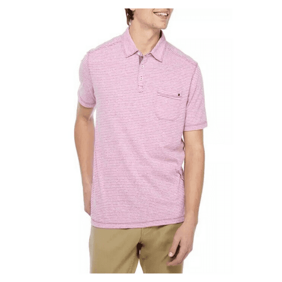 Tommy Bahama Men's Sand Harbor Stripe Polo Shirt, Short Sleeve, Red, S