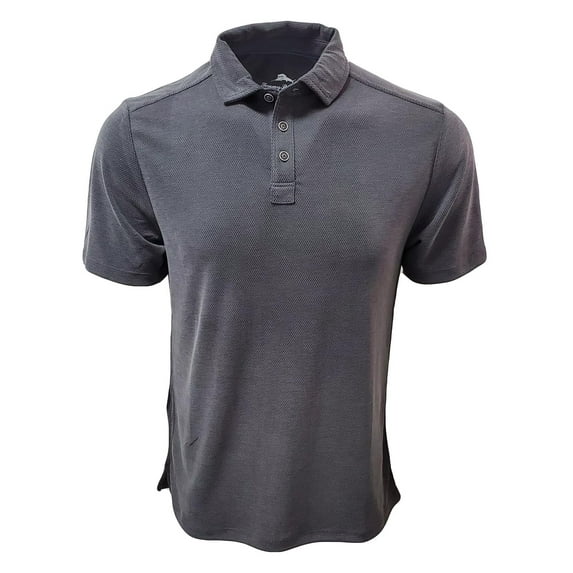 Tommy Bahama Men's Short Sleeve Shoreview Polo Shirt (Large, Black)