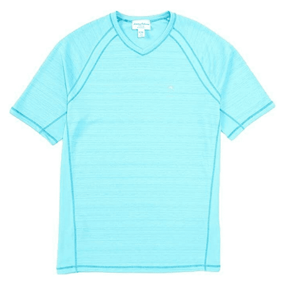 Tommy Bahama Men's T-Shirt 100% Polyester Palm Coast Flip Dark Tile M