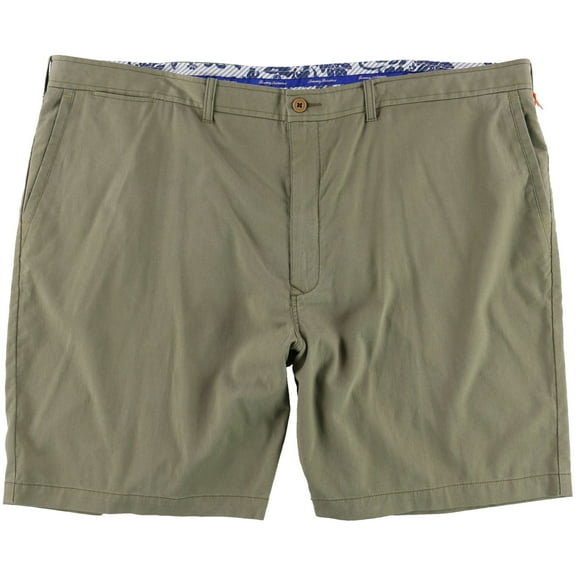 Tommy Bahama Mens Flat Front Classic Casual Chino Shorts, Green, 50