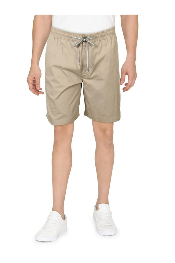 Mens Oceanside Poplin Drawstring Casual Shorts Taupe XXL