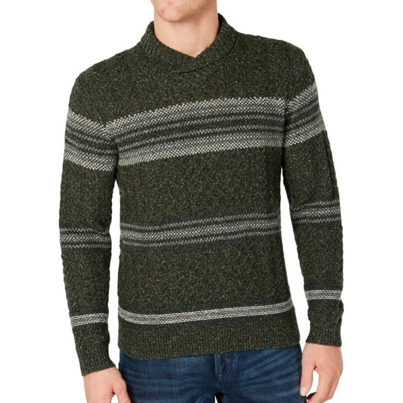 Tommy Bahama Mens Palo Verde Stripe Knit Sweater, Green, Medium