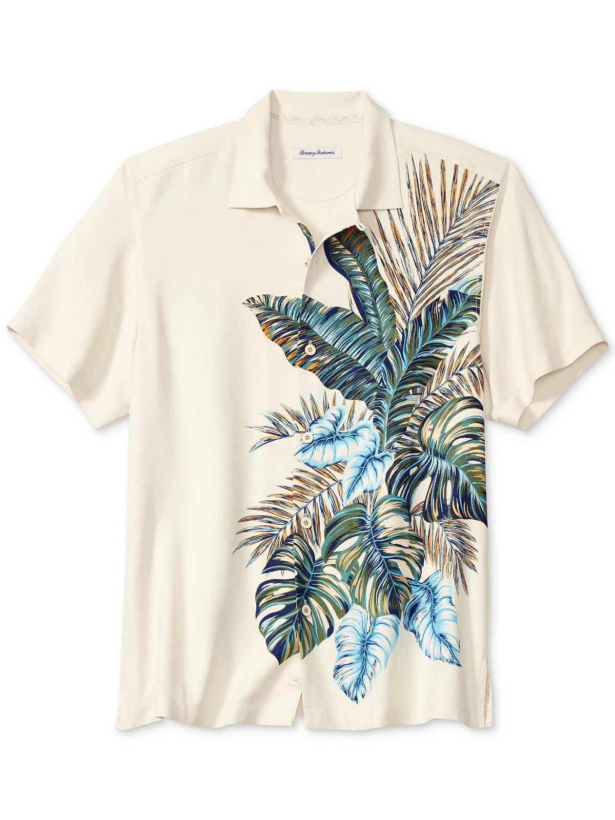 Tommy Bahama Mens Sand Froncisco Silk Short Sleeve Button-Down Shirt ...