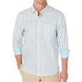 thumbnail image 1 of Tommy Bahama Mens Striped Stretch Button-Down Shirt Green S, 1 of 2