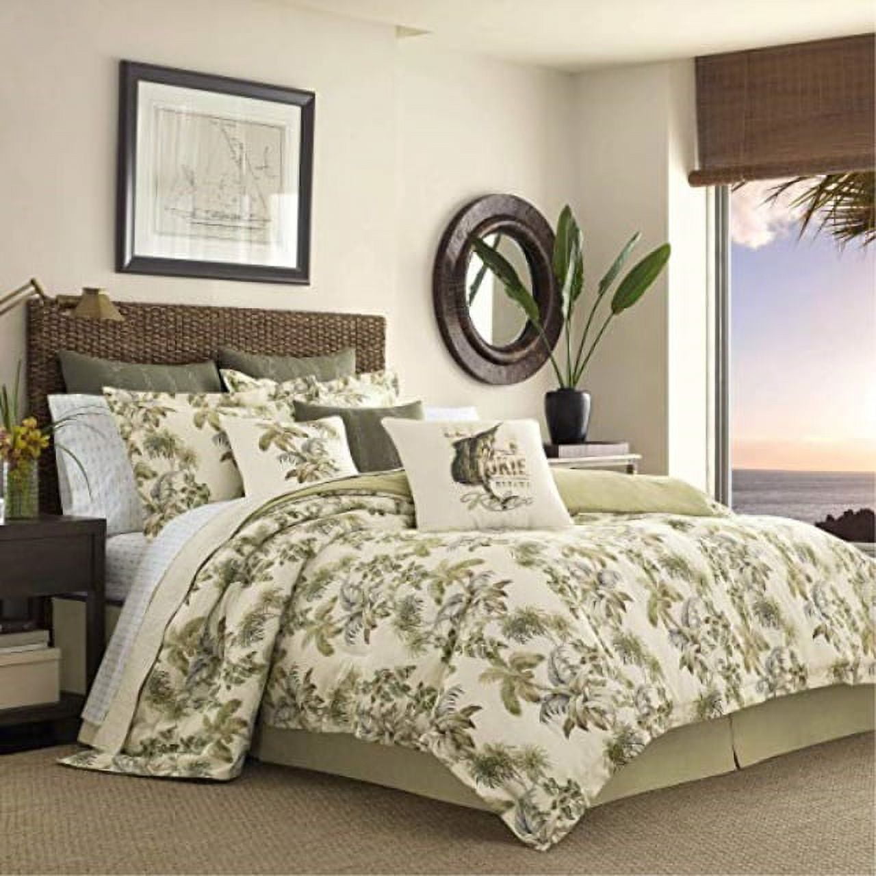 Tommy Bahama Nador Comforter Set, Queen, Beige