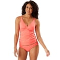 thumbnail image 1 of DSF Over The-Shoulder Tankini, Paradise Coral, Small, 1 of 2